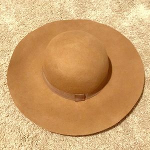 Tan Wide Brim Hat